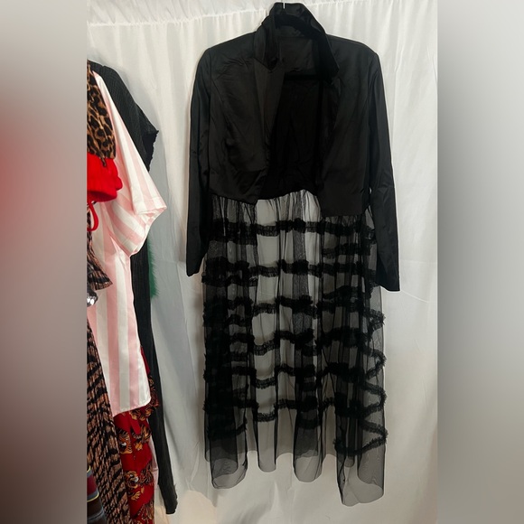 Jackets & Blazers - Elegant Black Sheer Dress